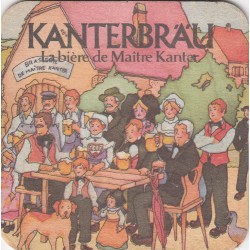 Sous bock de bière - Kanterbrau, la bière de maitre Kanter - 9,5 X 9,5 cm (double face)