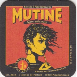 Sous bock de bière - Mutine, bière artisanale brassée à Ploudalmézeau