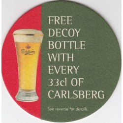 Sous bock de bière - Free decoy bottle with every 33cl of Carlsberg