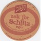 Sous bock de bière - Ask for Schlitz