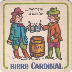 Sous bock de bière - Bière Cardinal , moment d'amitié