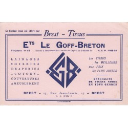 Buvard - Ets. Le Goff-Breton - Brest