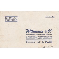Buvard - WILLMANN et Cie, Spécialités d'uniformes