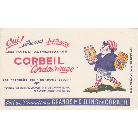 Buvard - Les pates alimentaires CORBEIL Cordon rouge