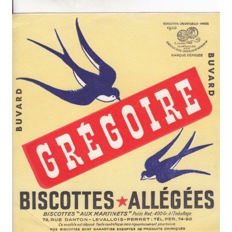 Buvard - Biscottes allégées GREGOIRE