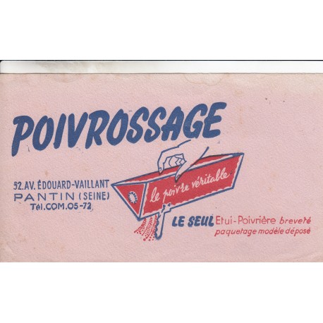 Buvard - POIVROSSAGE - Pantin