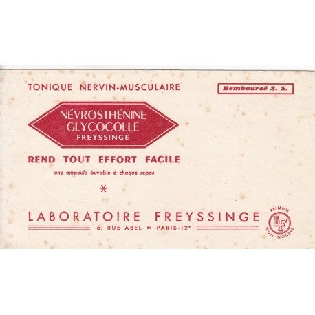 Buvard - Laboratoires FREYSSINGE